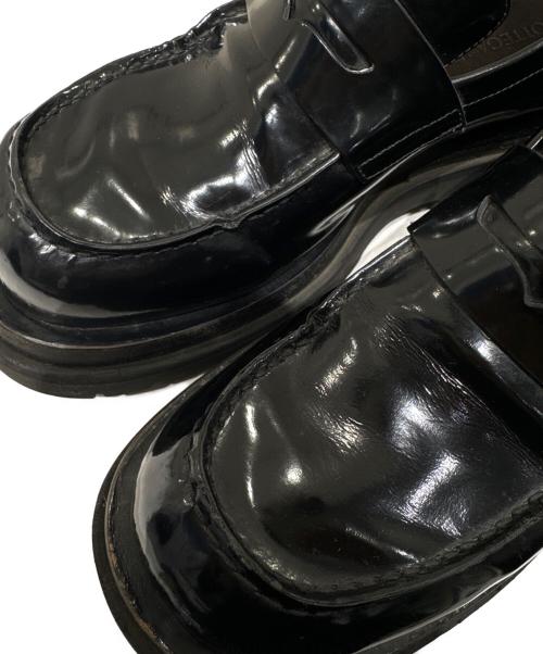 BOTTEGA VENETA（ボッテガベネタ）BOTTEGA VENETA (ボッテガベネタ) ラグペニーローファー ブラック サイズ:40 1/2の古着・服飾アイテム