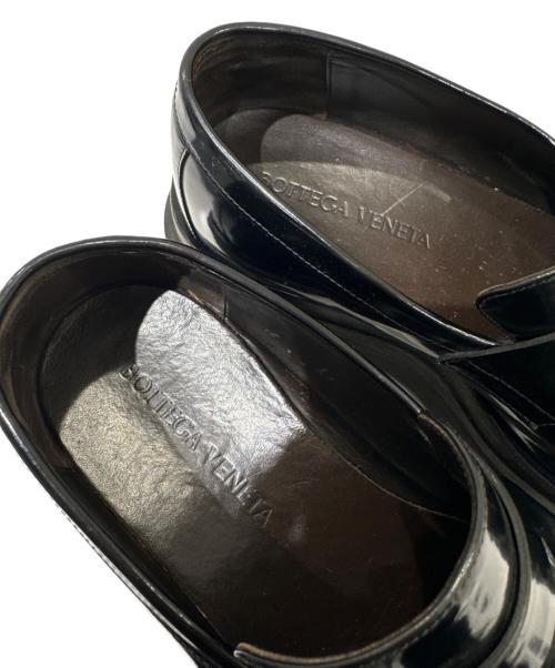 BOTTEGA VENETA（ボッテガベネタ）BOTTEGA VENETA (ボッテガベネタ) ラグペニーローファー ブラック サイズ:40 1/2の古着・服飾アイテム