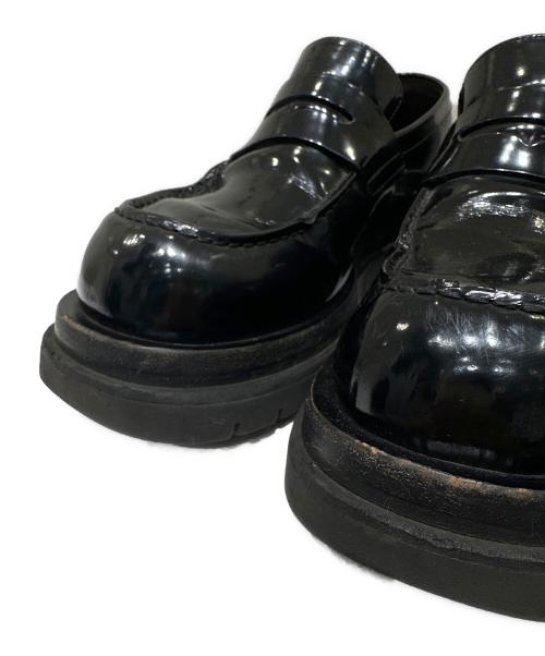 BOTTEGA VENETA（ボッテガベネタ）BOTTEGA VENETA (ボッテガベネタ) ラグペニーローファー ブラック サイズ:40 1/2の古着・服飾アイテム