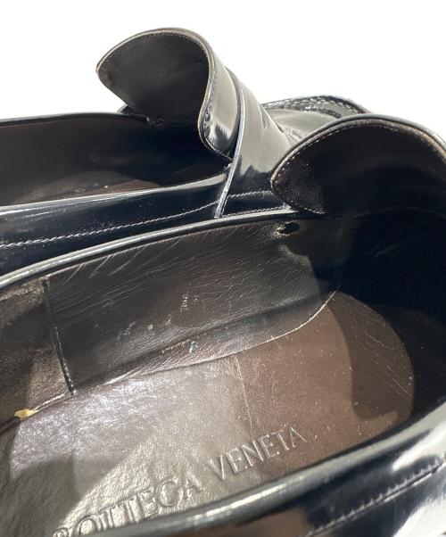 BOTTEGA VENETA（ボッテガベネタ）BOTTEGA VENETA (ボッテガベネタ) ラグペニーローファー ブラック サイズ:40 1/2の古着・服飾アイテム
