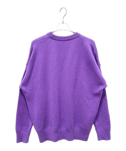AMI PARIS（アミ パリス）AMI PARIS (アミ パリス) ロゴニット パープル サイズ:Lの古着・服飾アイテム