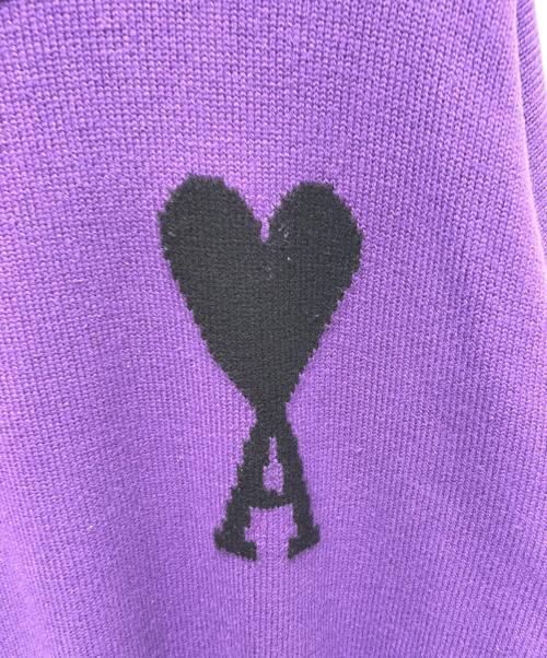 AMI PARIS（アミ パリス）AMI PARIS (アミ パリス) ロゴニット パープル サイズ:Lの古着・服飾アイテム