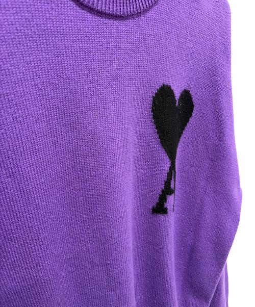 AMI PARIS（アミ パリス）AMI PARIS (アミ パリス) ロゴニット パープル サイズ:Lの古着・服飾アイテム
