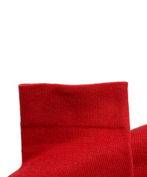 HERMES（エルメス）HERMES (エルメス) スカーフ切替ニット レッド サイズ:Mの古着・服飾アイテム