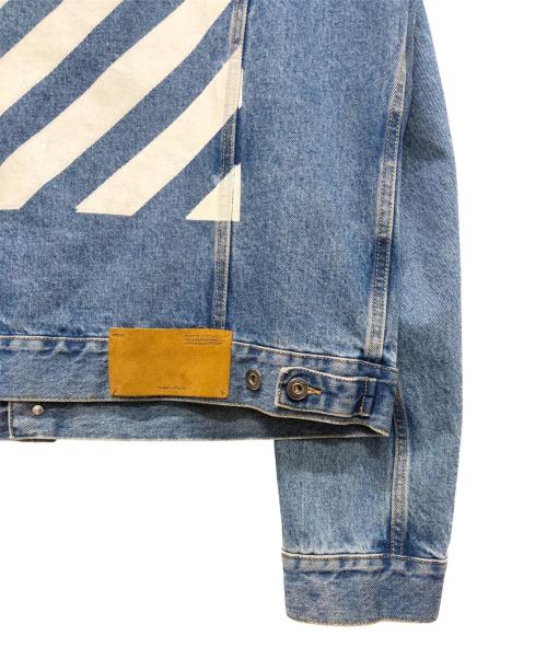 OFFWHITE（オフホワイト）OFFWHITE (オフホワイト) バッグロゴデニムジャケット インディゴ サイズ:XXLの古着・服飾アイテム