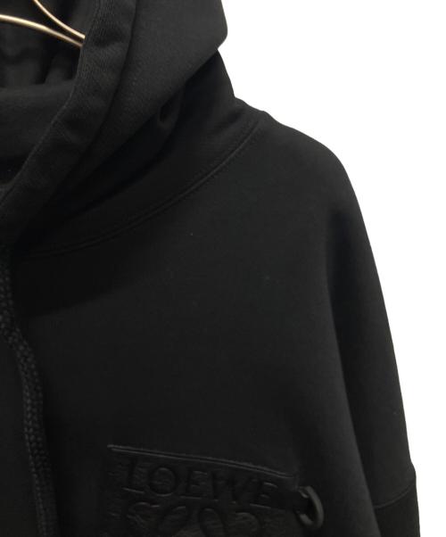 LOEWE（ロエベ）LOEWE (ロエベ) アナグラムレザーポケットパーカー ブラック サイズ:XLの古着・服飾アイテム