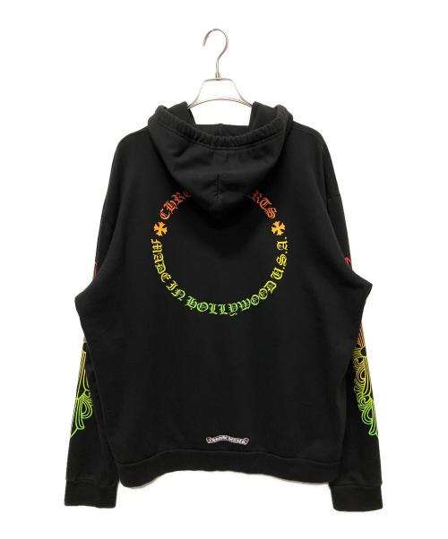 CHROME HEARTS（クロムハーツ）CHROME HEARTS (クロムハーツ) レインボーフローラルクロスパーカー ブラック サイズ:XLの古着・服飾アイテム