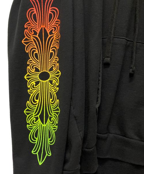 CHROME HEARTS（クロムハーツ）CHROME HEARTS (クロムハーツ) レインボーフローラルクロスパーカー ブラック サイズ:XLの古着・服飾アイテム