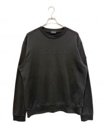 MONCLER（モンクレール）の古着「ロゴ刺繍トレーナー」｜ブラック