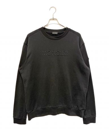中古・古着通販】MONCLER (モンクレール) ロゴ刺繍トレーナー ブラック