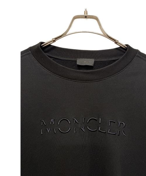 MONCLER（モンクレール）MONCLER (モンクレール) ロゴ刺繍トレーナー ブラック サイズ:XLの古着・服飾アイテム