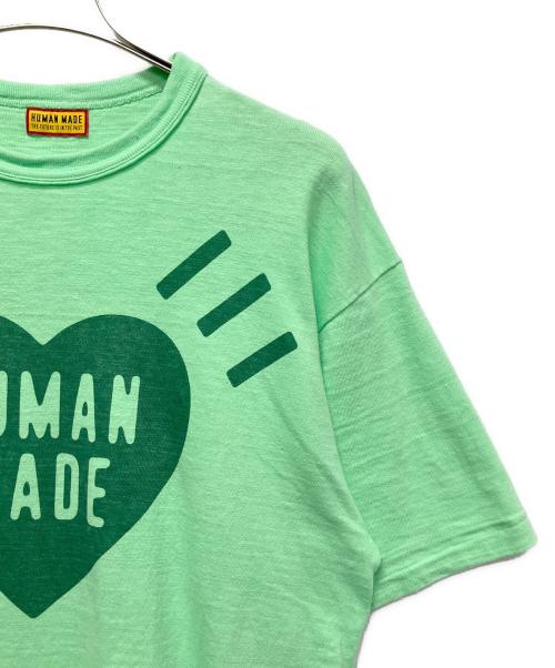 HUMAN MADE（ヒューマンメイド）HUMAN MADE (ヒューマンメイド) ロゴプリントTシャツ 黄緑 サイズ:XLの古着・服飾アイテム