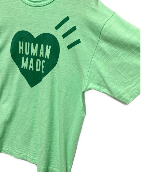 HUMAN MADE（ヒューマンメイド）HUMAN MADE (ヒューマンメイド) ロゴプリントTシャツ 黄緑 サイズ:XLの古着・服飾アイテム