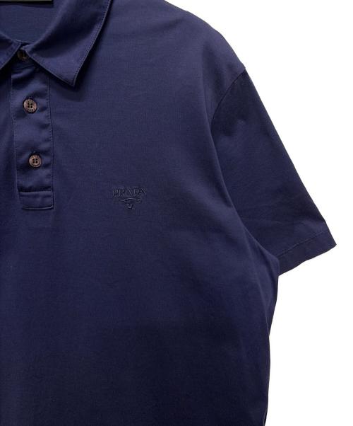 PRADA（プラダ）PRADA (プラダ) ポロシャツ ネイビー サイズ:XLの古着・服飾アイテム