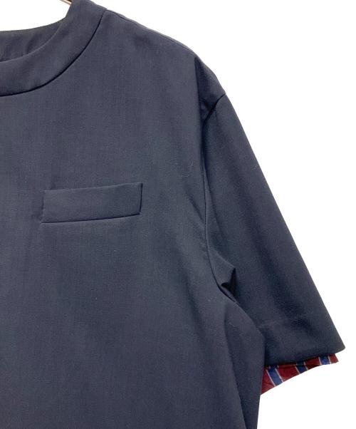 sacai（サカイ）sacai (サカイ) ショルダージップレイヤードシャツ ネイビー サイズ:1の古着・服飾アイテム