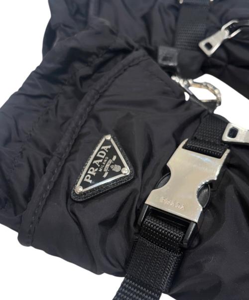 PRADA（プラダ）PRADA (プラダ) Re-Nylon zip ポケットミトングローブ ブラックの古着・服飾アイテム