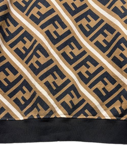 FENDI（フェンディ）FENDI (フェンディ) FFロゴスウェットトレーナー ブラック×ブラウン サイズ:Lの古着・服飾アイテム