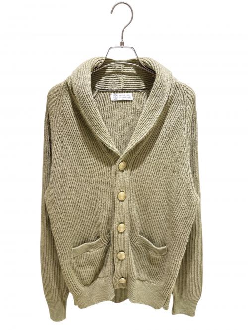 BRUNELLO CUCINELLI（ブルネロクチネリ）BRUNELLO CUCINELLI (ブルネロクチネリ) コットンショールカーディガン オリーブ サイズ:48の古着・服飾アイテム