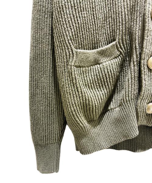BRUNELLO CUCINELLI（ブルネロクチネリ）BRUNELLO CUCINELLI (ブルネロクチネリ) コットンショールカーディガン オリーブ サイズ:48の古着・服飾アイテム