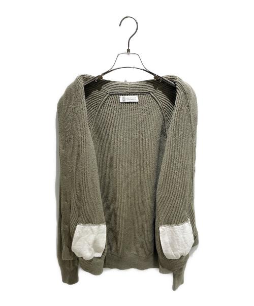 BRUNELLO CUCINELLI（ブルネロクチネリ）BRUNELLO CUCINELLI (ブルネロクチネリ) コットンショールカーディガン オリーブ サイズ:48の古着・服飾アイテム