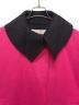 中古・古着 Christian Dior (クリスチャン ディオール) バイカラーウールコート ピンク×ブラック サイズ:9：20000円