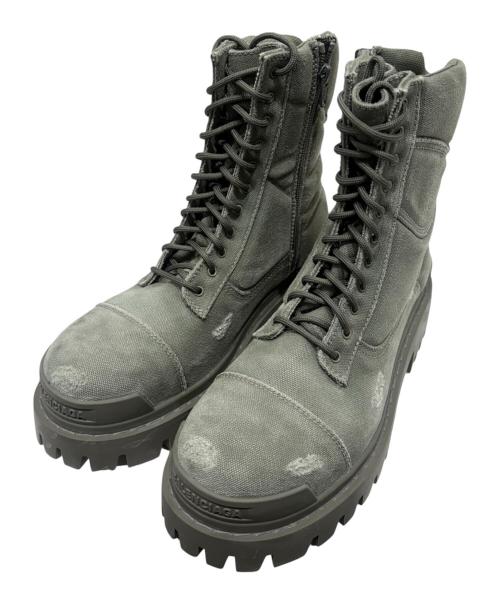 BALENCIAGA（バレンシアガ）BALENCIAGA (バレンシアガ) コンバットブーツ カーキ サイズ:40の古着・服飾アイテム