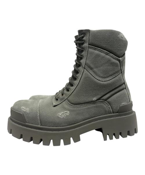 BALENCIAGA（バレンシアガ）BALENCIAGA (バレンシアガ) コンバットブーツ カーキ サイズ:40の古着・服飾アイテム