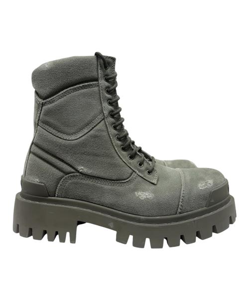 BALENCIAGA（バレンシアガ）BALENCIAGA (バレンシアガ) コンバットブーツ カーキ サイズ:40の古着・服飾アイテム