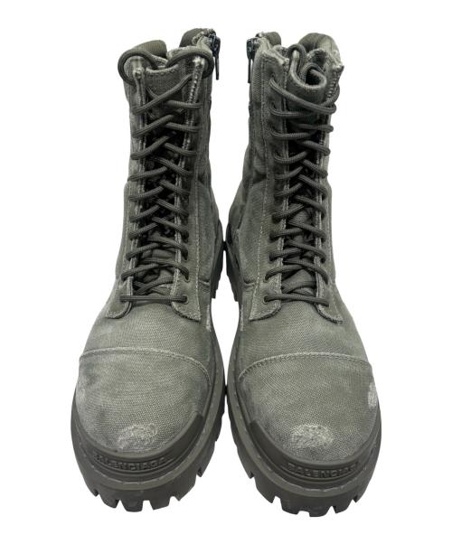 BALENCIAGA（バレンシアガ）BALENCIAGA (バレンシアガ) コンバットブーツ カーキ サイズ:40の古着・服飾アイテム