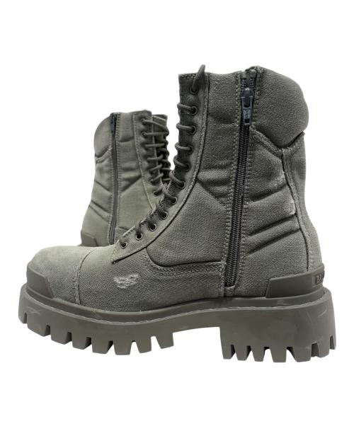 BALENCIAGA（バレンシアガ）BALENCIAGA (バレンシアガ) コンバットブーツ カーキ サイズ:40の古着・服飾アイテム