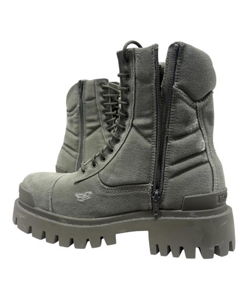 BALENCIAGA（バレンシアガ）BALENCIAGA (バレンシアガ) コンバットブーツ カーキ サイズ:40の古着・服飾アイテム