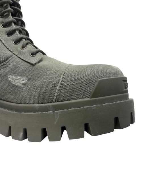BALENCIAGA（バレンシアガ）BALENCIAGA (バレンシアガ) コンバットブーツ カーキ サイズ:40の古着・服飾アイテム