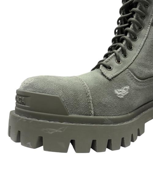 BALENCIAGA（バレンシアガ）BALENCIAGA (バレンシアガ) コンバットブーツ カーキ サイズ:40の古着・服飾アイテム