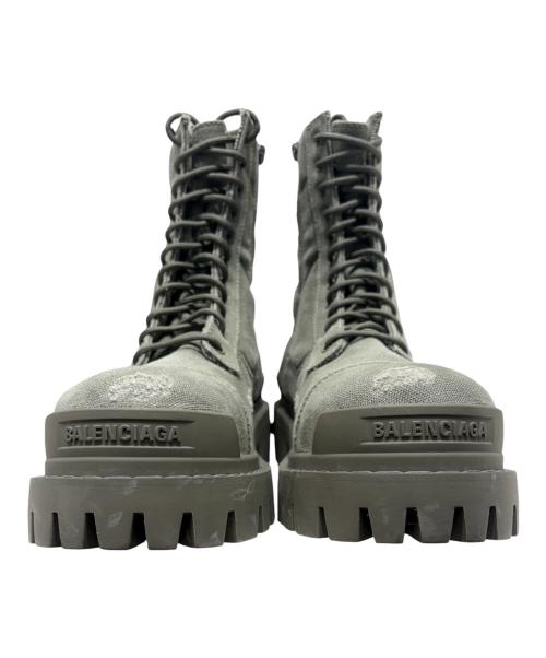 BALENCIAGA（バレンシアガ）BALENCIAGA (バレンシアガ) コンバットブーツ カーキ サイズ:40の古着・服飾アイテム