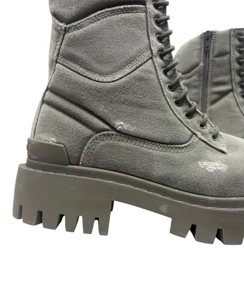 BALENCIAGA（バレンシアガ）BALENCIAGA (バレンシアガ) コンバットブーツ カーキ サイズ:40の古着・服飾アイテム