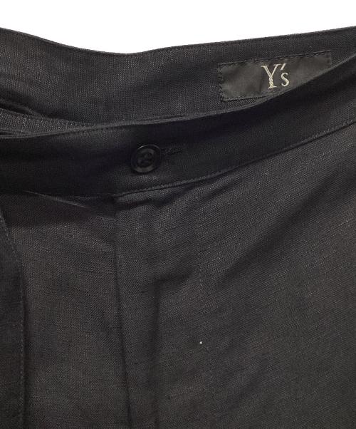 Y's（ワイズ）Y's (ワイズ) リネン混ワイドパンツ ブラック サイズ:1の古着・服飾アイテム