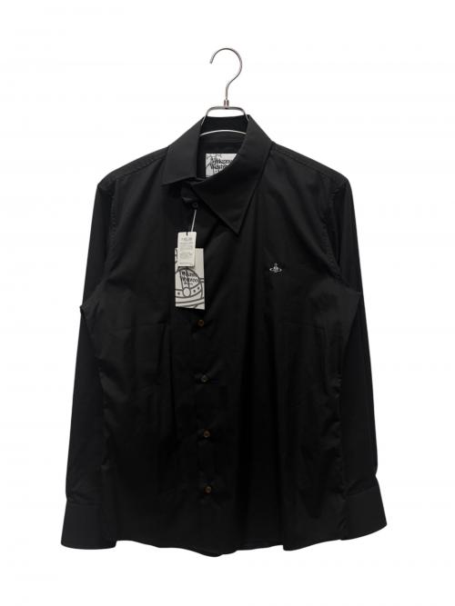Vivienne Westwood man（ヴィヴィアン ウェストウッド マン）Vivienne Westwood man (ヴィヴィアン ウェストウッド マン) 変形襟長袖シャツ VW-WR-84725 ブラック サイズ:50の古着・服飾アイテム