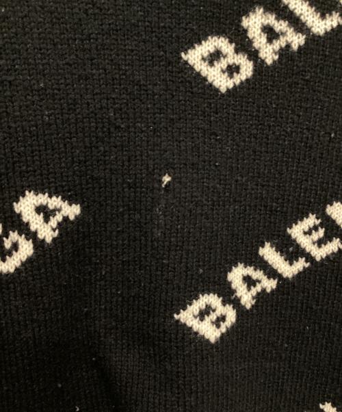 BALENCIAGA（バレンシアガ）BALENCIAGA (バレンシアガ) ALL OVER LOGO JACQUARED KNIT ブラック サイズ:Mの古着・服飾アイテム