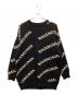 BALENCIAGA（バレンシアガ）の古着「ALL OVER LOGO JACQUARED KNIT」｜ブラック