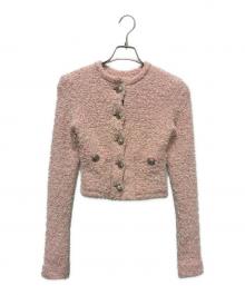 BALENCIAGA（バレンシアガ）の古着「ツイードジャケット　793604」｜ピンク