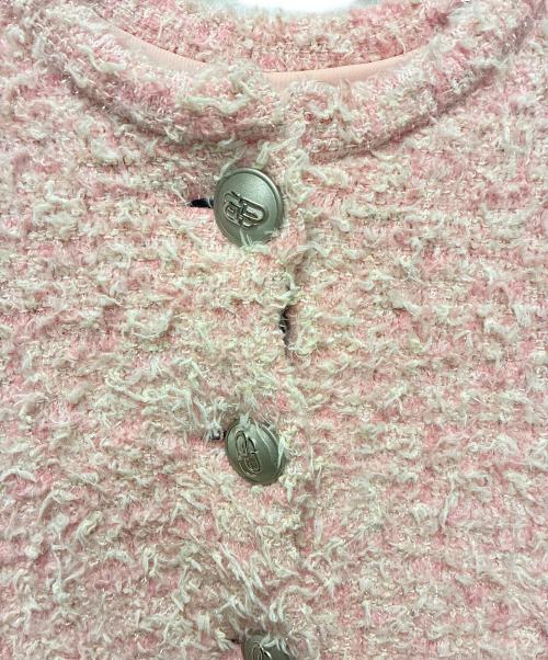 BALENCIAGA（バレンシアガ）BALENCIAGA (バレンシアガ) ツイードジャケット　793604 ピンク サイズ:Ｓの古着・服飾アイテム