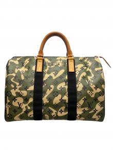 LOUIS VUITTON（ルイ ヴィトン）の古着「Monogramouflage Speedy 35 モノグラモフラージュ スピーディ35 M95773 2008年製」｜グリーン