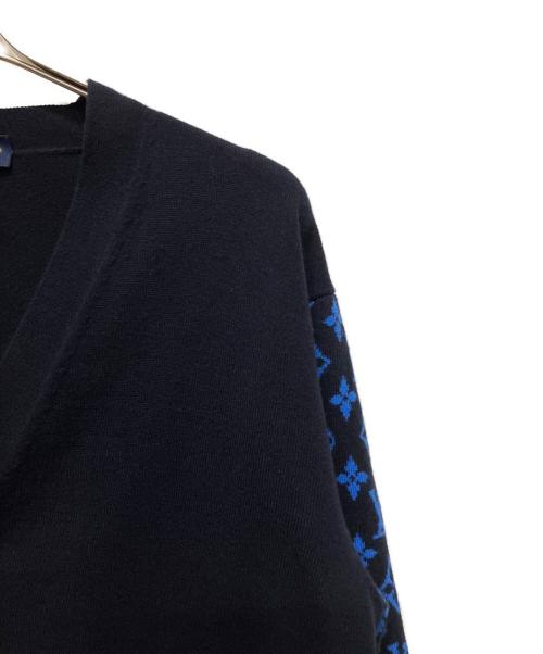 LOUIS VUITTON（ルイ ヴィトン）LOUIS VUITTON (ルイ ヴィトン) モノグラム ジャガード ニットカーディガン ネイビー サイズ:Mの古着・服飾アイテム