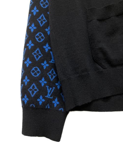 LOUIS VUITTON（ルイ ヴィトン）LOUIS VUITTON (ルイ ヴィトン) モノグラム ジャガード ニットカーディガン ネイビー サイズ:Mの古着・服飾アイテム