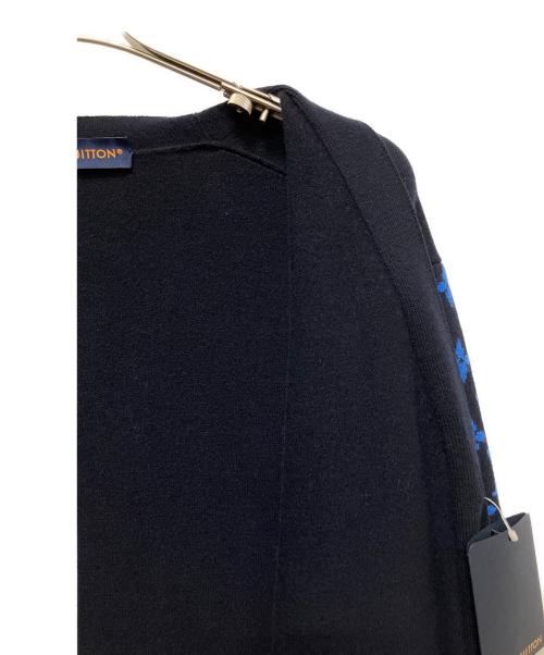 LOUIS VUITTON（ルイ ヴィトン）LOUIS VUITTON (ルイ ヴィトン) モノグラム ジャガード ニットカーディガン ネイビー サイズ:Mの古着・服飾アイテム