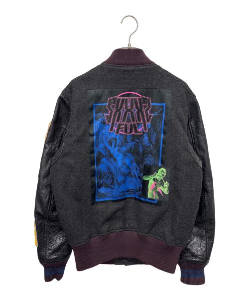 DIESEL（ディーゼル）DIESEL (ディーゼル) レザー切替スタジャン ブラック サイズ:XSの古着・服飾アイテム