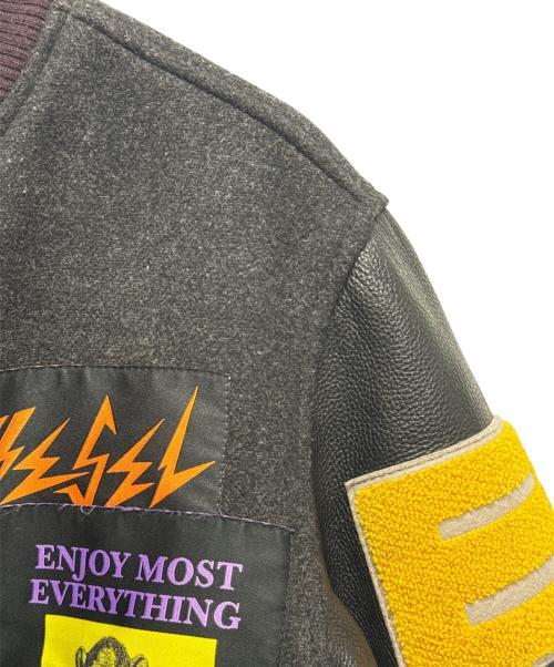 DIESEL（ディーゼル）DIESEL (ディーゼル) レザー切替スタジャン ブラック サイズ:XSの古着・服飾アイテム
