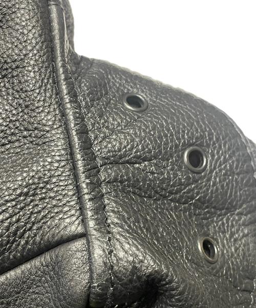 DIESEL（ディーゼル）DIESEL (ディーゼル) レザー切替スタジャン ブラック サイズ:XSの古着・服飾アイテム