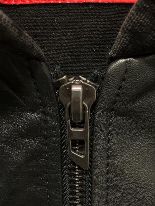 DIESEL（ディーゼル）DIESEL (ディーゼル) レザー切替フーデッドジャケット ブラック サイズ:46の古着・服飾アイテム