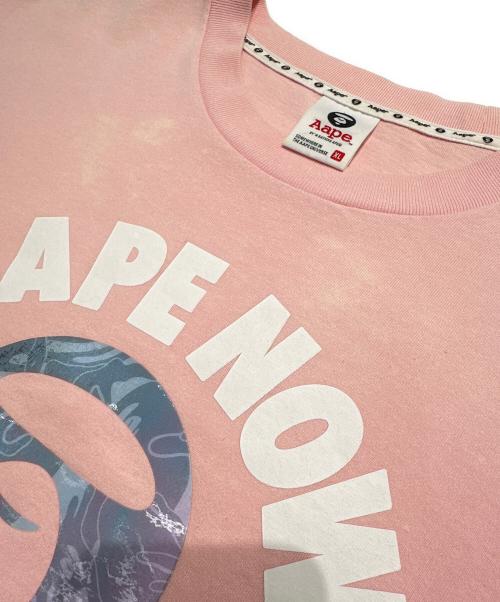 A BATHING APE（アベイシングエイプ）A BATHING APE (アベイシングエイプ) APE NOW UNION Tシャツ ピンク サイズ:XLの古着・服飾アイテム